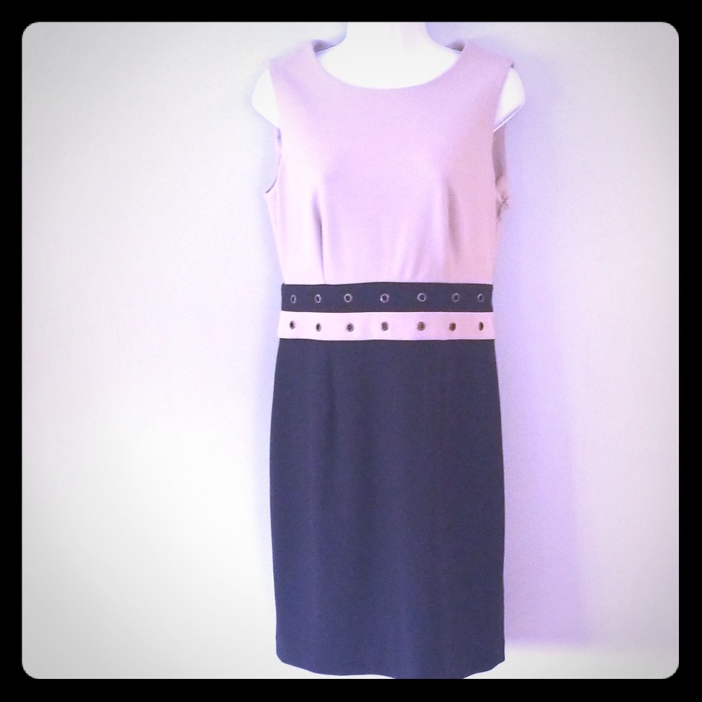 ⬇️Calvin Klein sheath dress size 8 color block